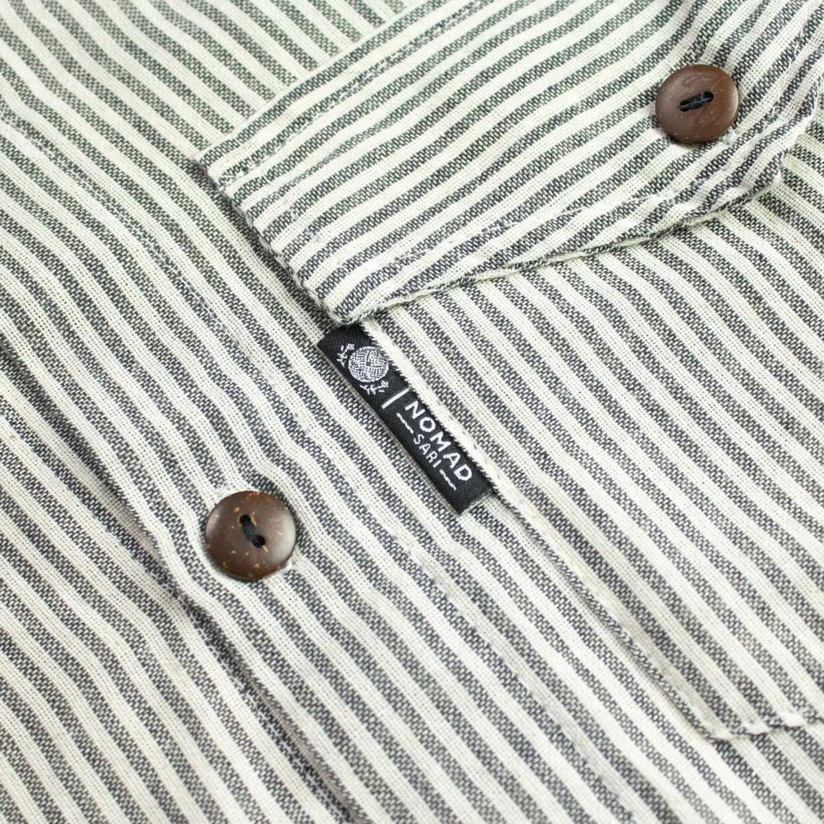Nomad Sari Grandad Shirt - Grey Stone - XL