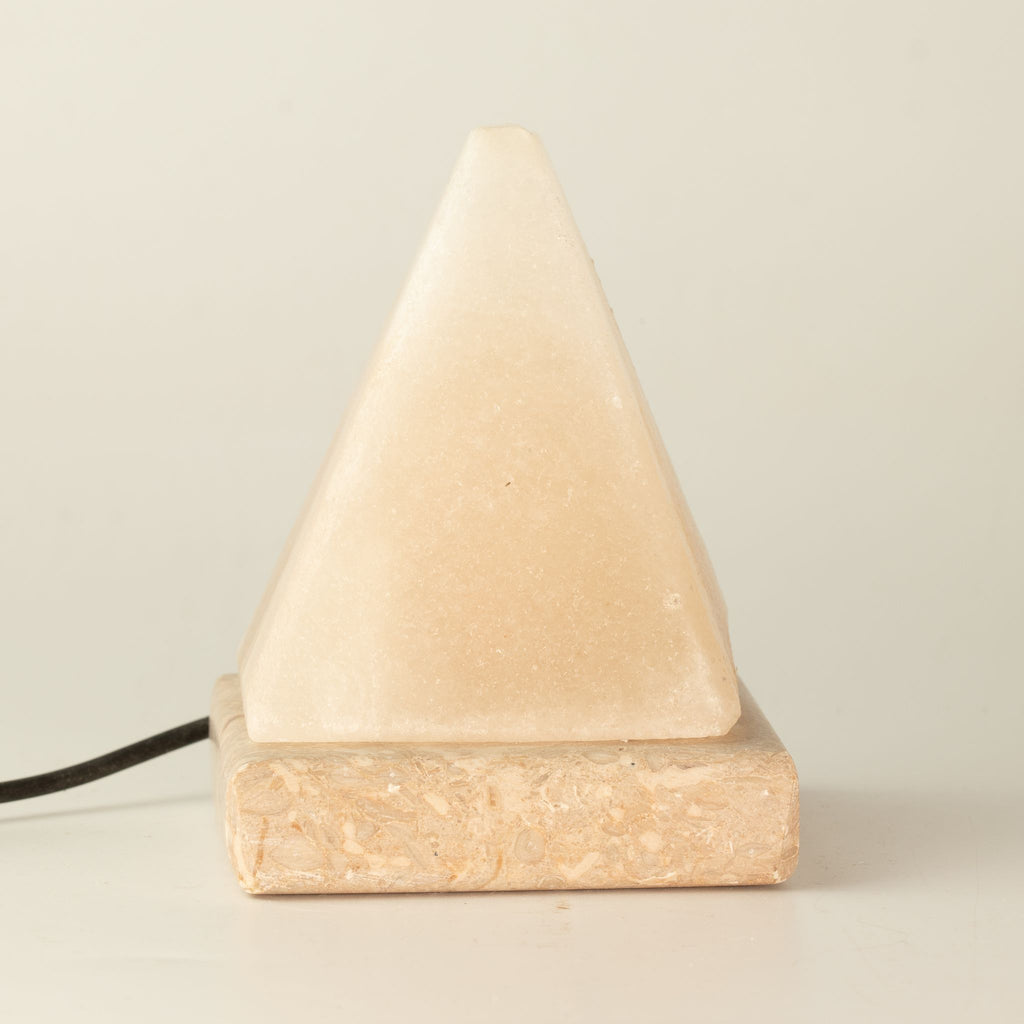 Quality USB Pyramid WHITE Salt Lamp - 9 cm (multi)