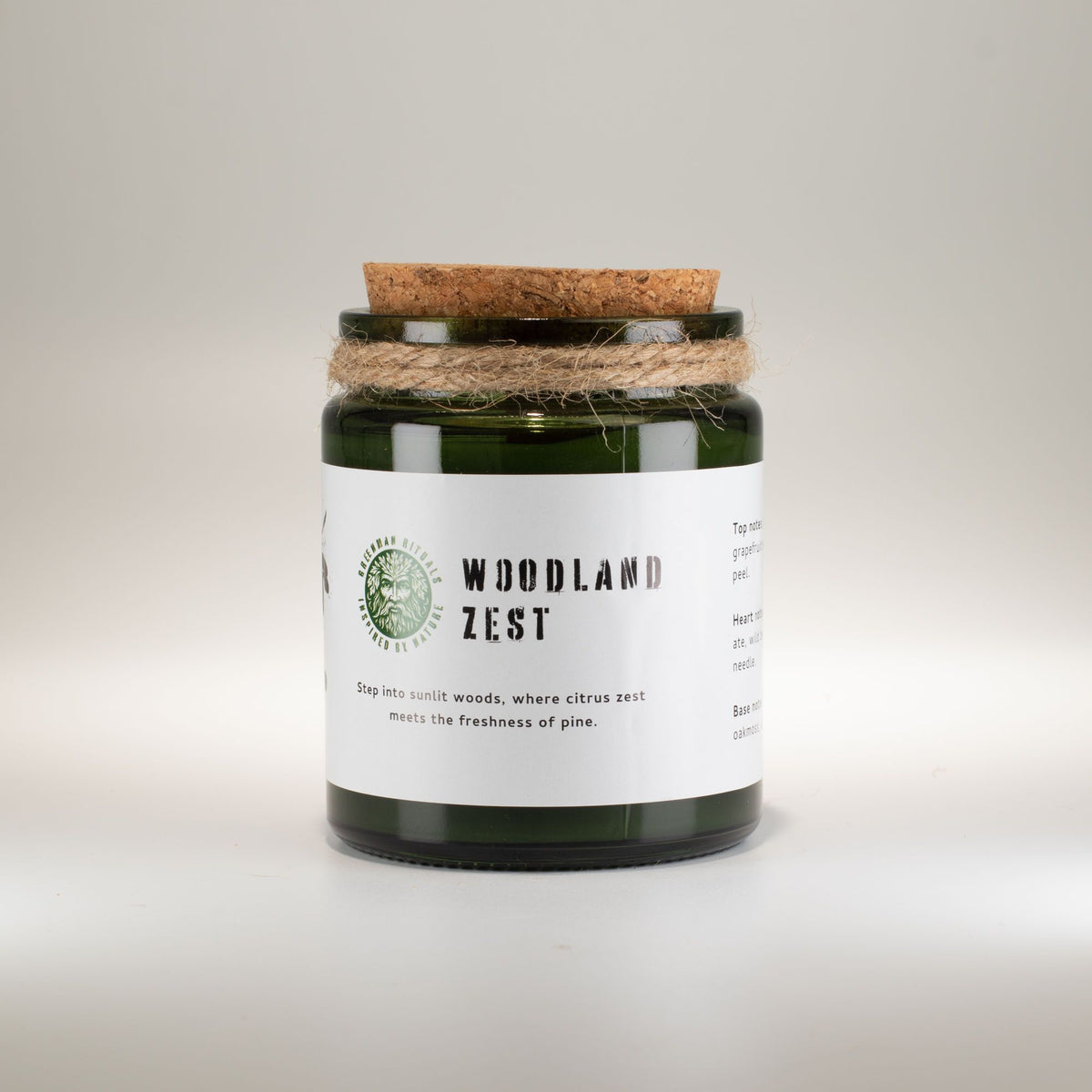 Greenman Woodwick Soy Candle - Woodland Zest