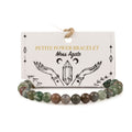 Petite Power Bracelet (17cmx6mm) - Moss Agate