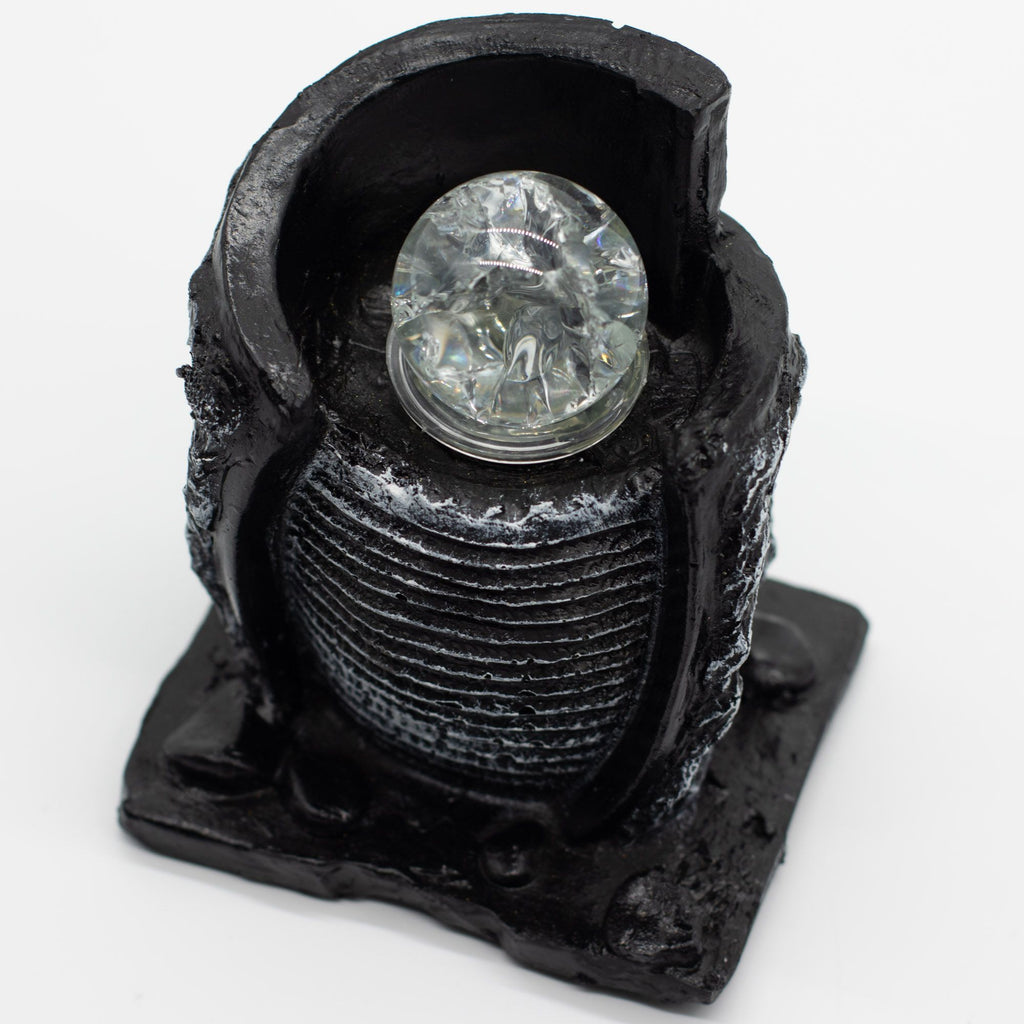 Tabletop Water Feature -15x13x20cm - Water Pot & Crystal Ball