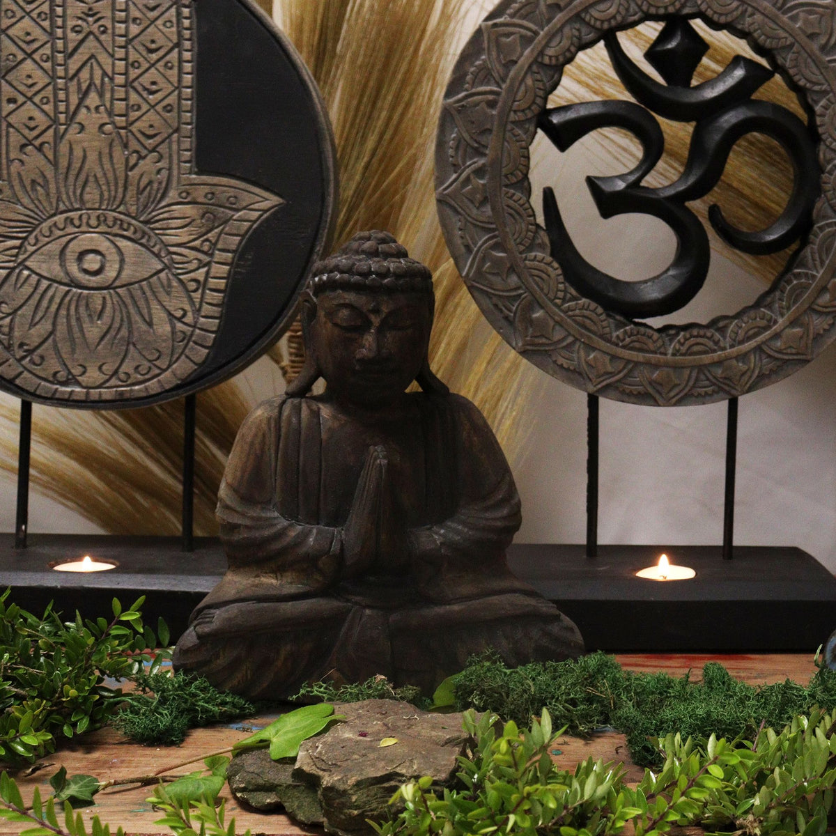 Buddha Feng Shui Set - Om - Grey & Black (2 Designs)