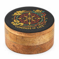 Round Enamelled Box  - Compass of Life