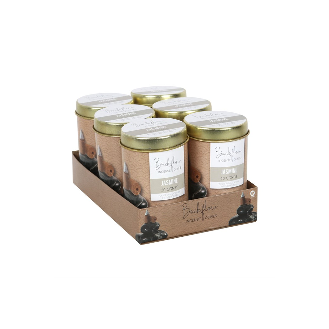 6 Tins of  Elements Jasmine Jumbo Backflow Cones